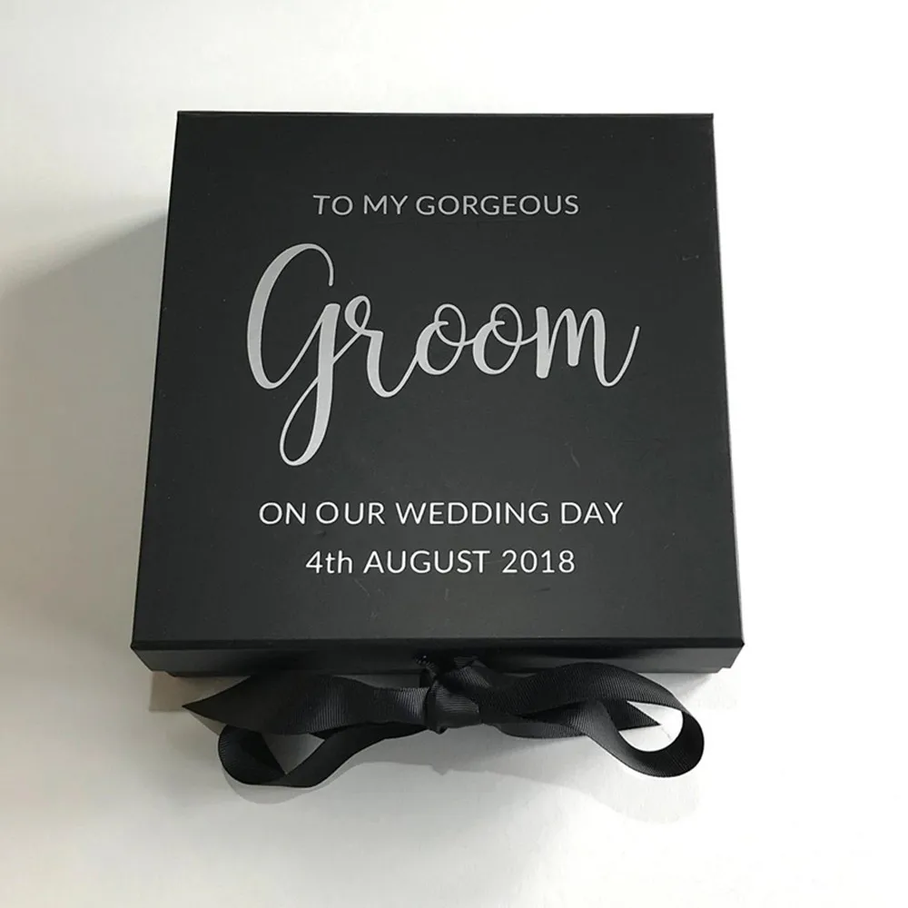 Персонализированная Свадебная подарочная коробка жениха невесты подарок жениху