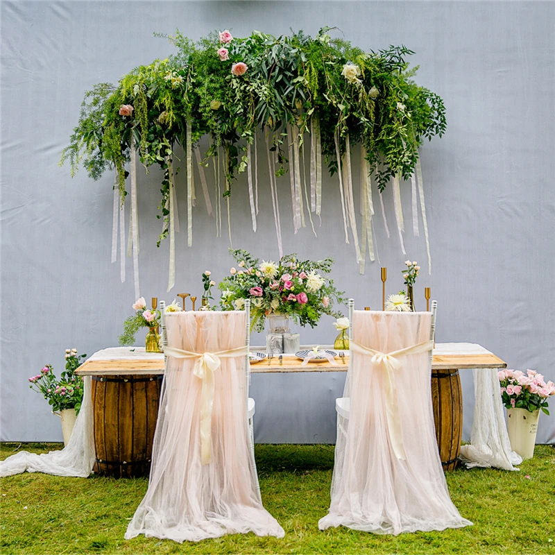 Длинные розовые белые цвета шампанского для свадьбы мероприятия вечеринки Декор