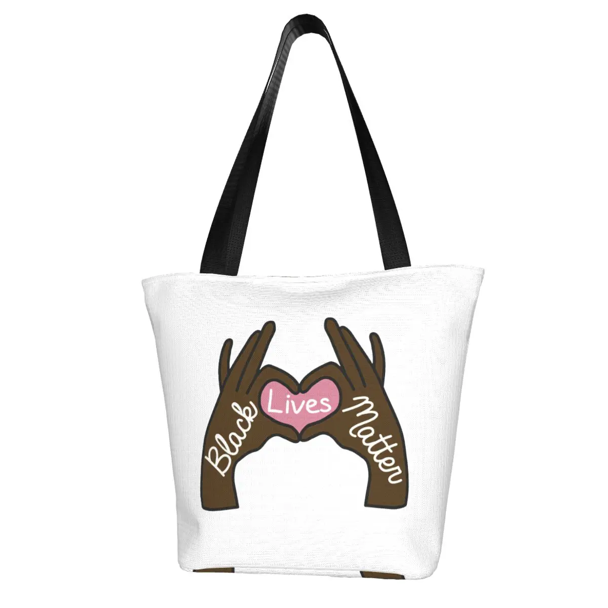 Black Lives Matter Anti Racism Shopping Bag Aesthetic Cloth Outdoor Handbag Female Fashion Bags