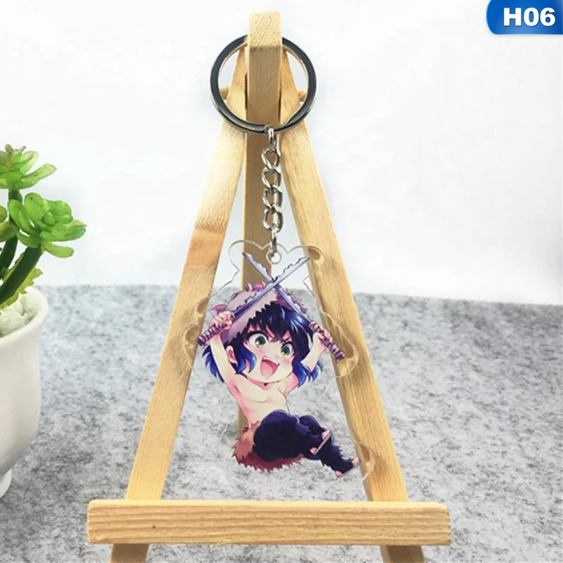Аниме демон убийца: Kimetsu no Yaiba акриловый брелок для ключей Косплей Аниме Подарки