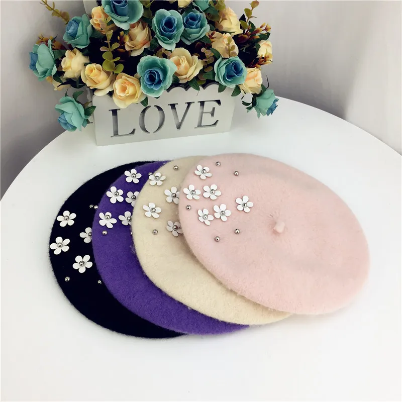 

Birkt Korean 2021 Fashion Baby Beret Princess Lovely Pearl Girls Caps Kids Berets Beanies Hats Spring Autumn Winter Painter Hats