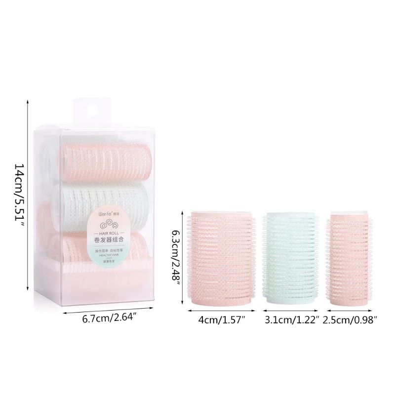 6Pcs/Set Hair Rollers Curlers Bangs Self-Adhesive Volume Curling Styling Tool for Women Girls DIY Makeup Tools Au07 21 - купить по