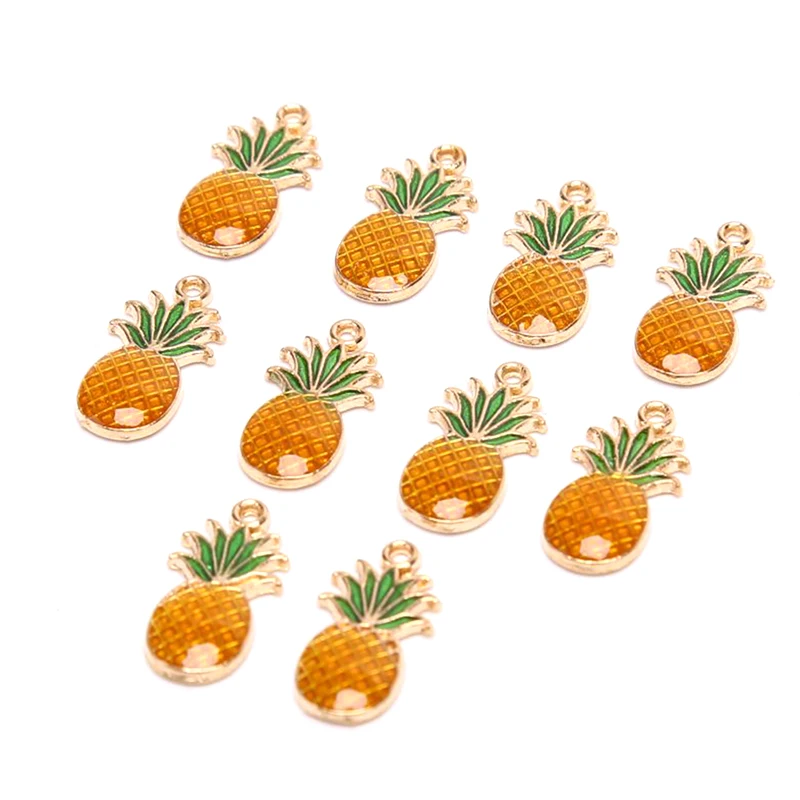 10 шт./компл. амулеты из сплава ананаса с фруктами Подвески бусины для браслета