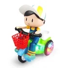 Детская игрушка, Электрический детский поворот трюк динамический LED светильник со шнуровкой, модель мотоцикла с коляской игрушки Рождественский подарок для маленьких мальчиков и девочек