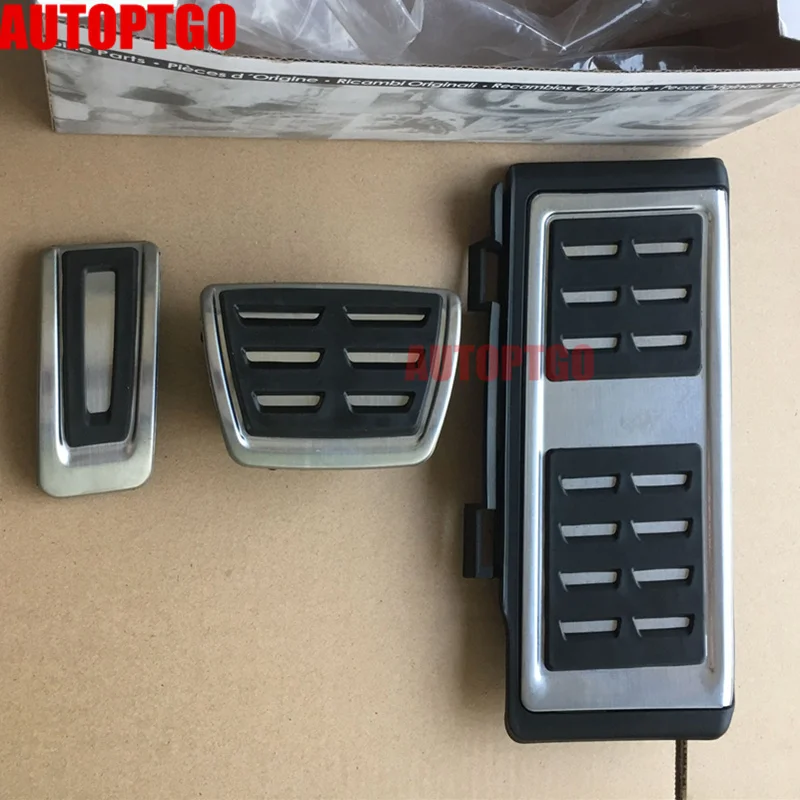 AT Ручные газовые тормозные ножные педали для Audi A3 S3 RS3 14-19 для Skoda Octavia 12-19 для Seat Leon 12-19 для Golf MK7 - Название цвета: AT
