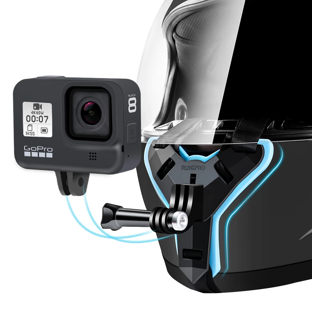 

Full Face Motorcycle Helmet Chin Mount Holder Stand for GoPro Hero 10 9 8 7 6 5 SJCAM Xiaomi yi 4k Eken SJ6 Camera Accessories