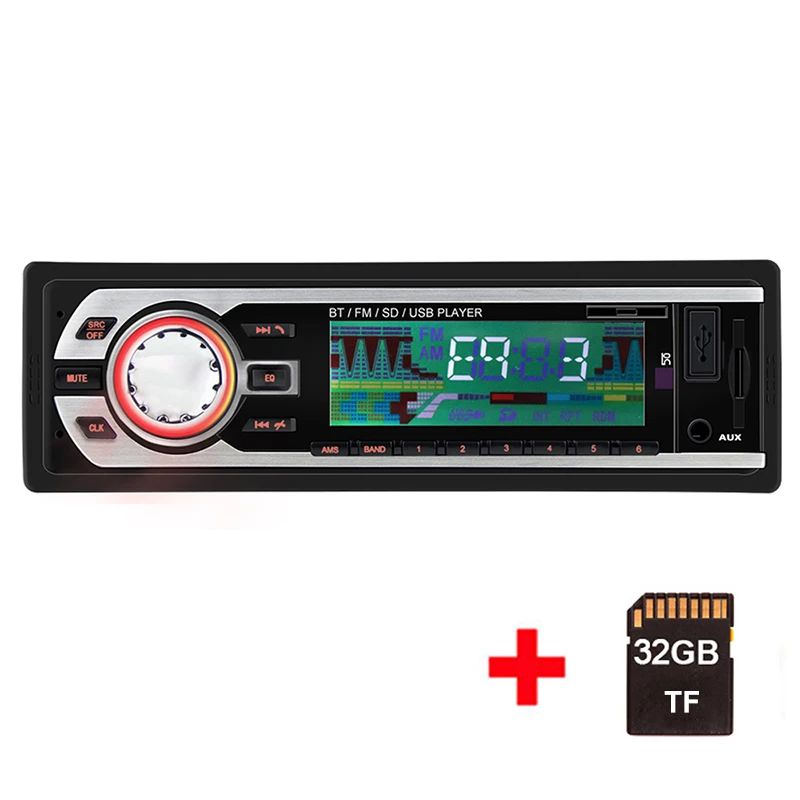 32G SD Card Авторадио 1 Din Bluetooth автомобильное радио SD 24 В mp3-плеер авто аудио автомобильный аудио плеер 1 DIN автомагнитолы наборы стерео Карро автомотив - Цвет: 32G SD Card