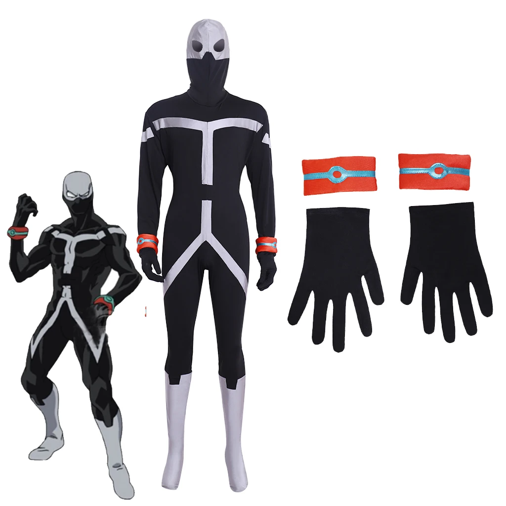 Костюм для косплея моя геройская академия черный комбинезон Boku No Hero Akademia Two Jin