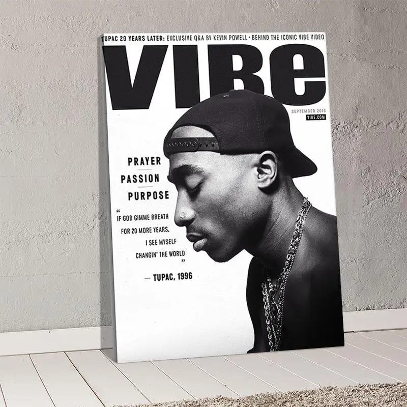 

Modern Art Poster Poster of Tupac Amaru Shakur Painting Printed on Canvas Home Decor Wall Art Pictures for Living Room