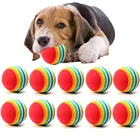 Симпатичный маленький жевательный мини-мяч для собак, Игрушки для маленьких собак, разноцветные игрушки для жевания в виде радуги, жевательные игрушки
