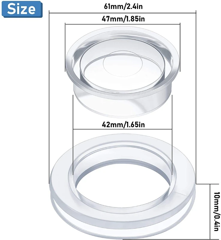 Patio Parasol Umbrella Hole Ring Plug Set Table Cover Insert for Cafe Bar Terraces 2-Inch (Transparent) | Строительство и ремонт