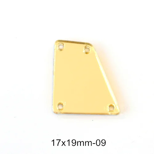 17x19mm-P09 50 шт. акриловое зеркало пришивные стразы акриловые Пришивные зеркала нерегулярные шампанское пришивные камни аксессуары для платья F0021 - Цвет: 17x19mm-P09