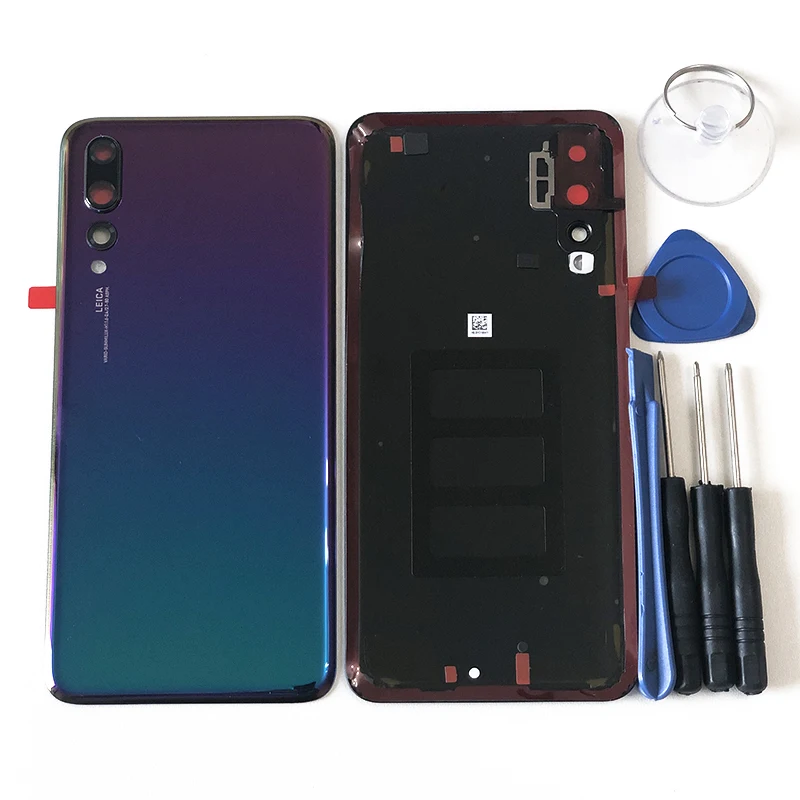 M& Sen для 6," huawei P20 Pro Чехол для задней батареи корпус+ рамка для камеры стеклянный объектив+ вспышка с аденсивным стикером