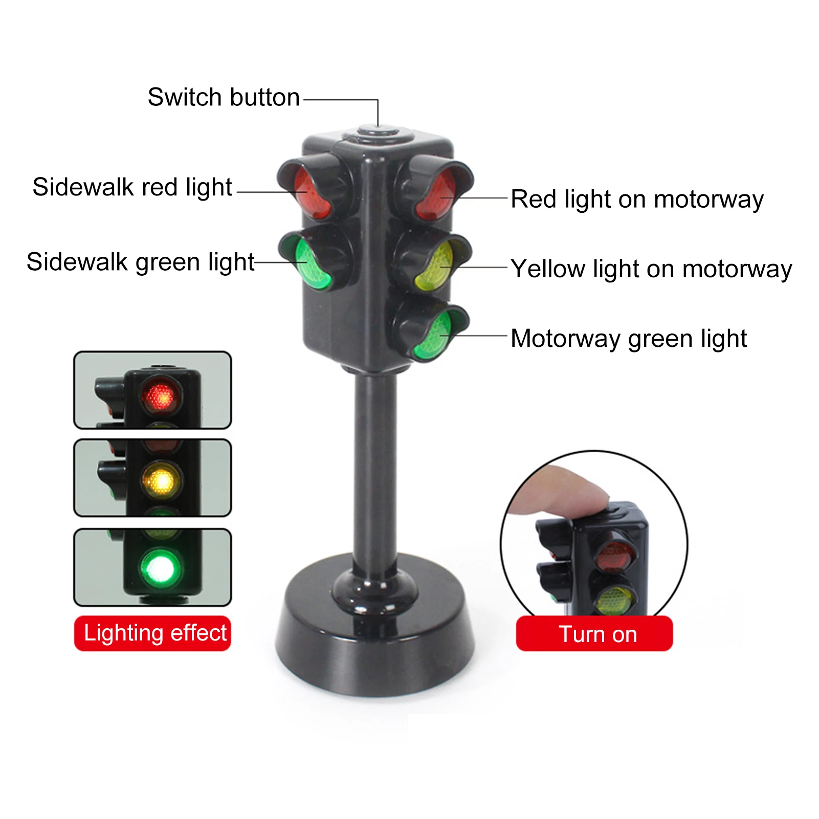 Дорожный светофор со звуковым светодиодным индикатором миниатюрные