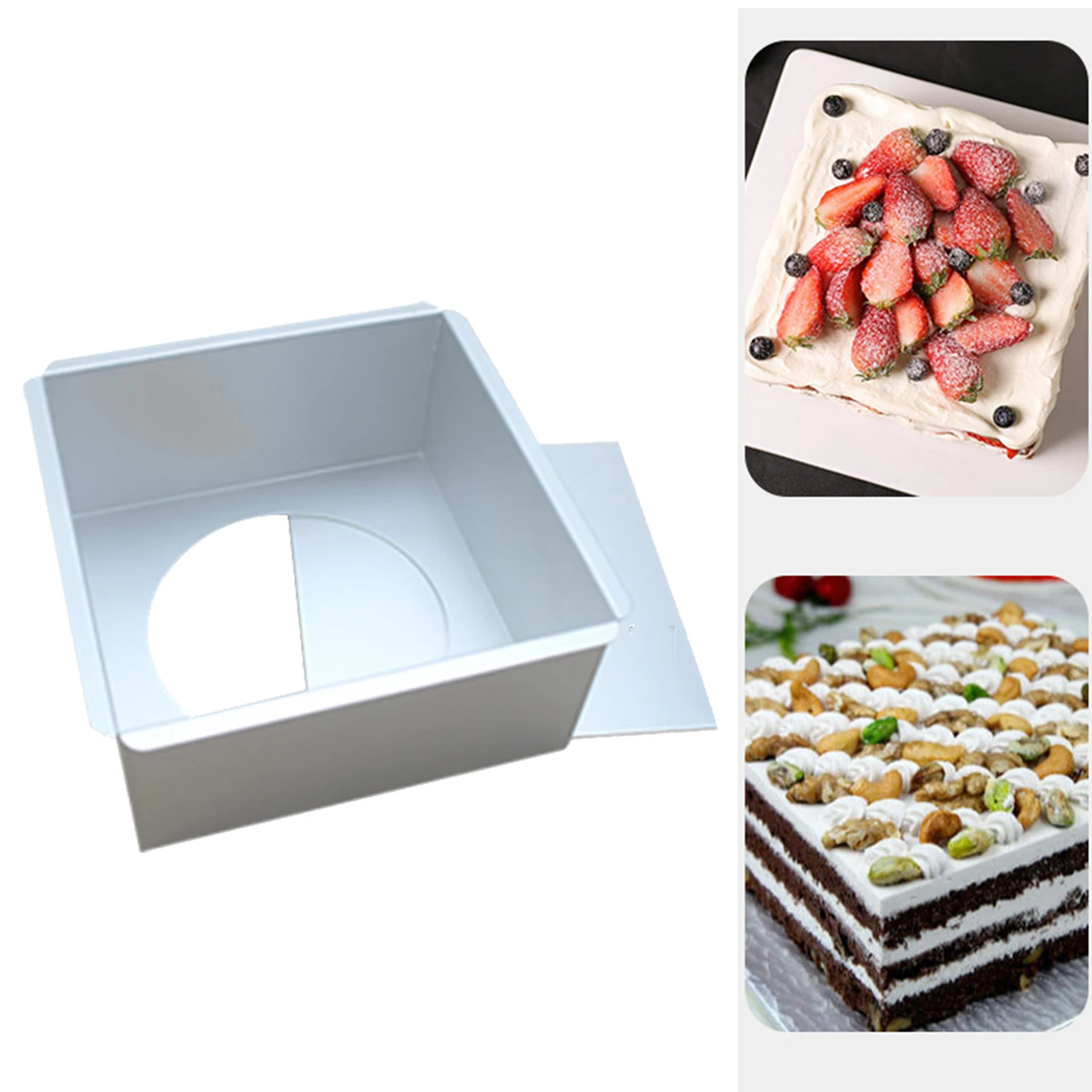 

Cake Pan, Non Stick Square Shaped Cake Pan Bakeware Aluminum Cake Mold Tool