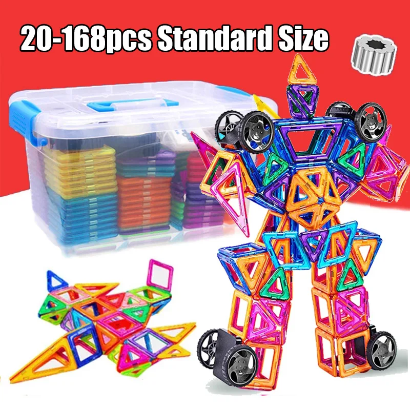 Juego de construcci&oacute;n magn&eacute;tico 3D para ni&ntilde;os, bloques de construcci&oacute;n magn&eacute;ticos, dise&ntilde;ador magn&eacute;tico, juguetes educativos para ni&ntilde;os, regalos-0