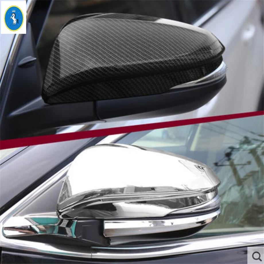 

Yimaautotrims Outside Door Rearview Mirror Decoration Protector Shell Cover Trim Fit For Toyota Highlander Kluger 2014 - 2019