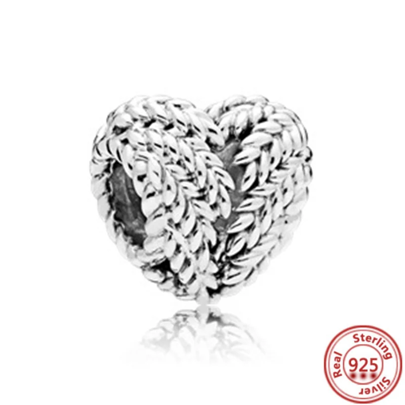 

New Key Lock Feather I Love Mom White Rhinestone Snowflake Beads Fit Original Pandora Charms Bracelets Women 925 Silver Jewelry