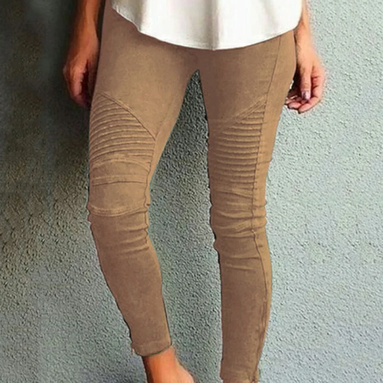 

hot selling European and American women's fashion casual Leggings slim tight elastic pants in