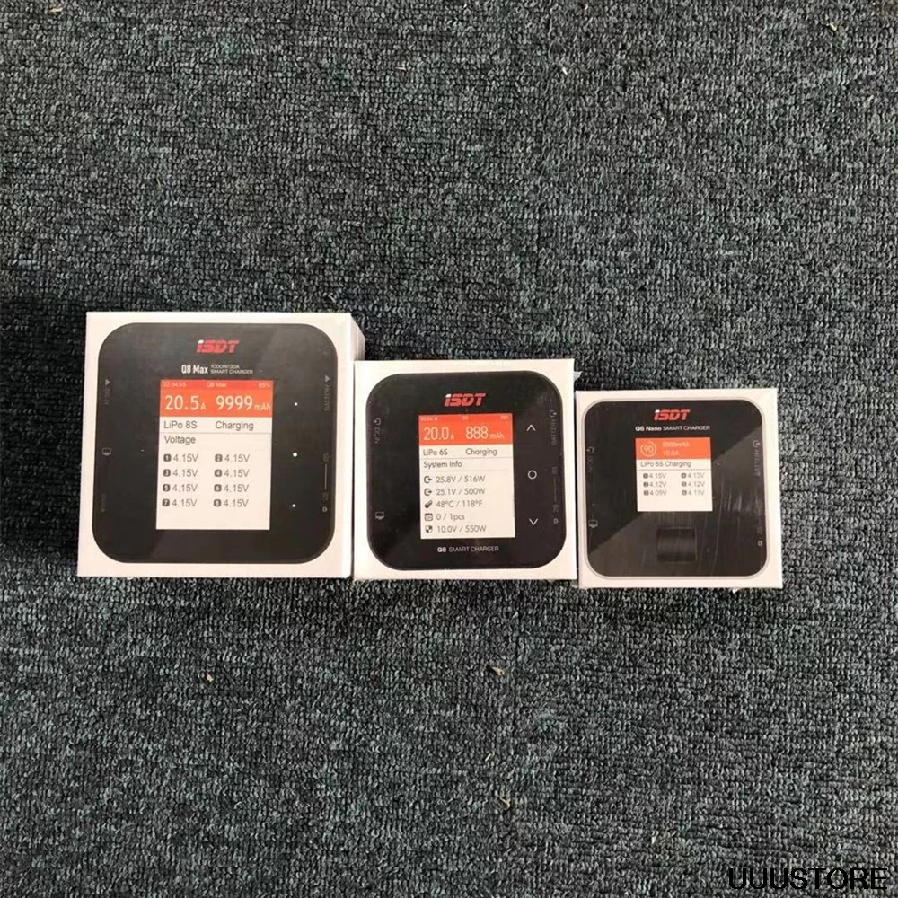 ISDT Q8 MAX 1000 Вт 30A / 500 20A 2 8S Q6 Nano 200 8A 1 6S зарядное устройство баланса батареи для Lilon LiPo
