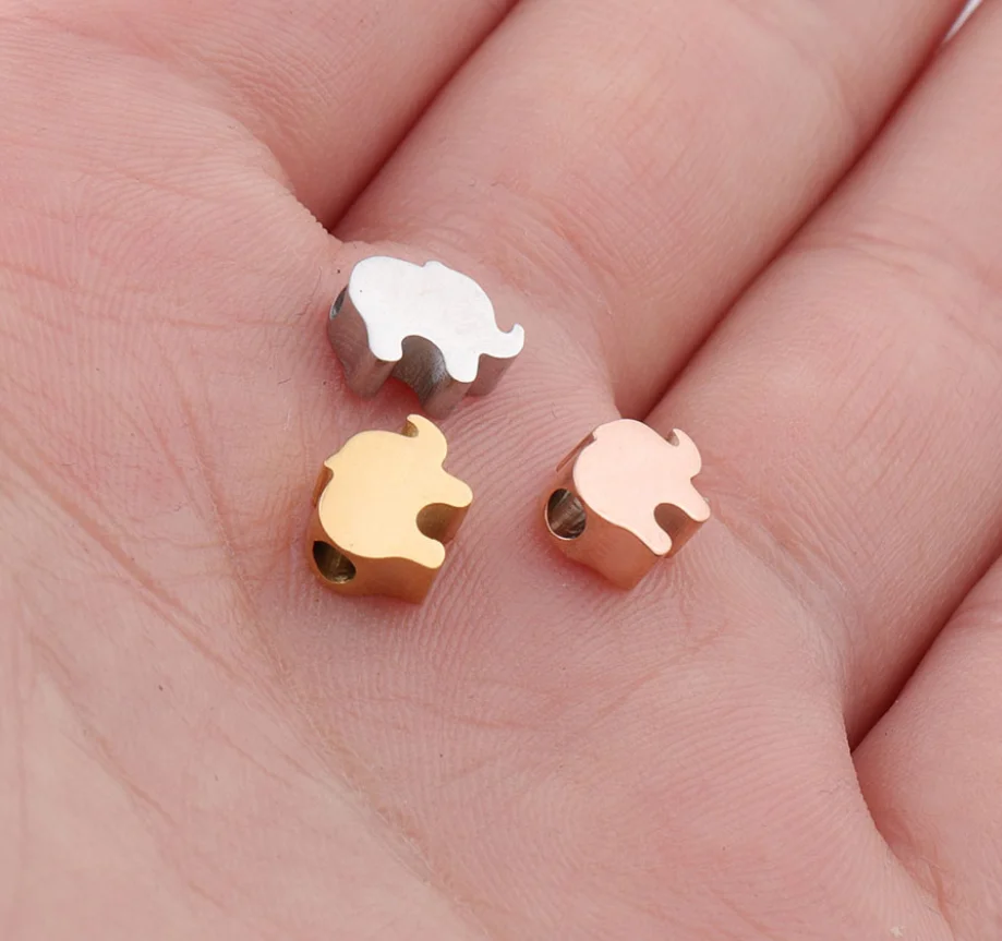 Зеркальная полированная нержавеющая сталь Fnixtar 1 8 мм брелоки в виде животных слон