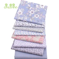 chainho8pcslotgray floral seriesprinted twill cotton fabricpatchwork cloth for diy sewingquilting babychildrens material