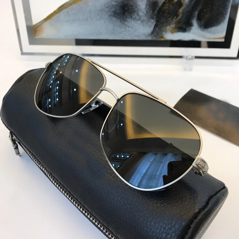 

Frosted Dark Silver Metal Retro Men's Sunglasses GRAND BEAST Dark Lens Fashion Women's Glasses