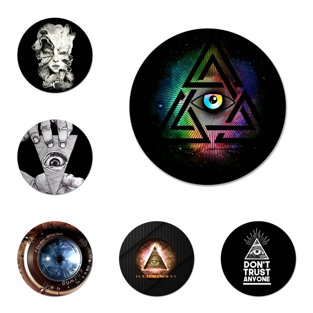 Модные забавные значки 58 мм Не доверяй никому глазам украшения броши