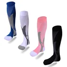 Новые Компрессионные гольфы для бега чулки 20-30 мм РТ мужские и женские спортивные носки для марафона Велосипеды футбол варикозное расширение вен
