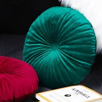 2022 velvet pumpkin seat cushion bed decorative round pillow vintage luxury soft coussin sofa chair art home room decorating