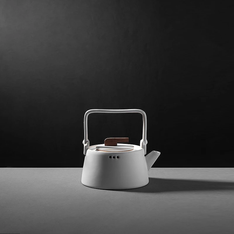 

China ceramic handmade teapot tea pot white porcelain Kung Fu tea set boiled water kettle coffee tea chinaware Japanese style