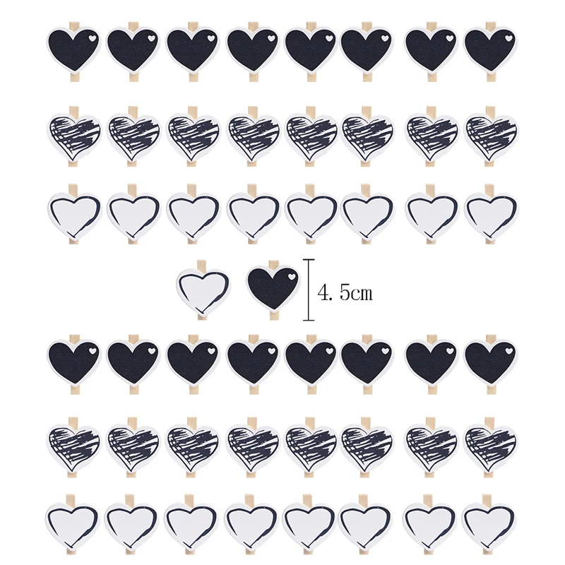 10 шт. деревянные прищепки в форме сердца 4 5 см | Дом и сад