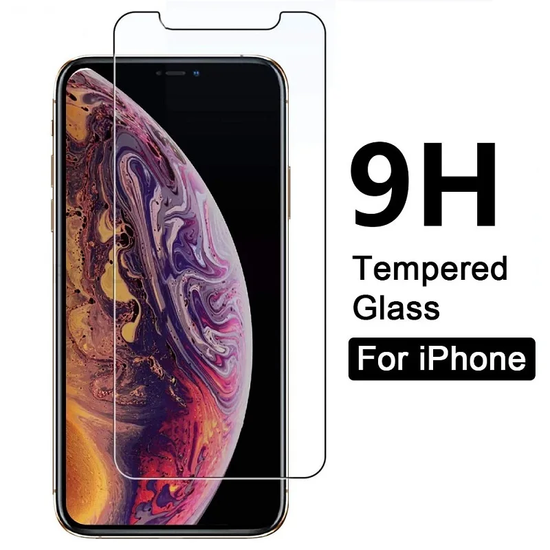 

9H защитное закаленное стекло для iPhone X XS Max XR Защита экрана для iPhone 11 12 Pro Max 12 Mini Pro стеклянная пленка