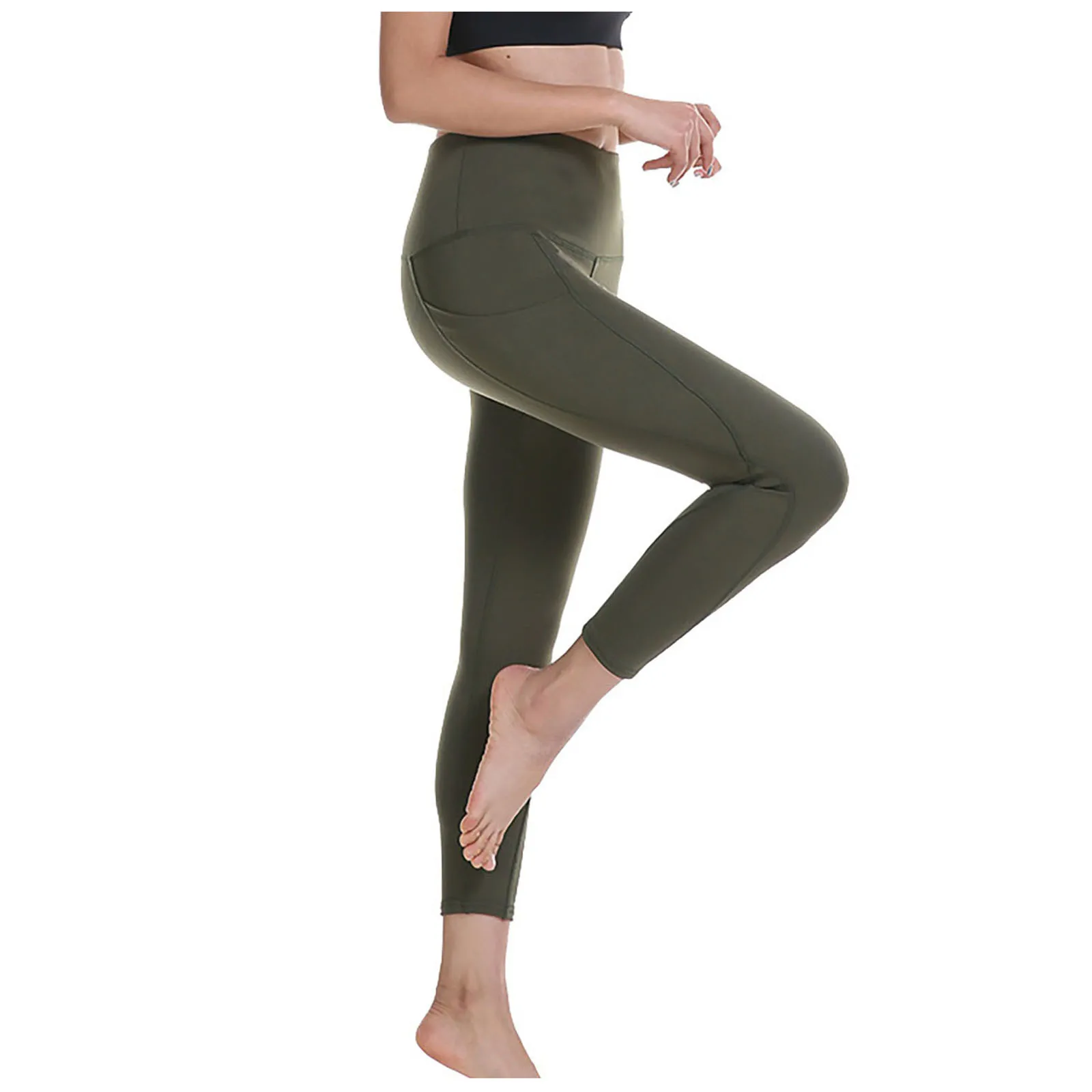 

Sagace 2021 New Yoga Pants Women's High Waist Pocket European Running Fitness Pants Sports Pants