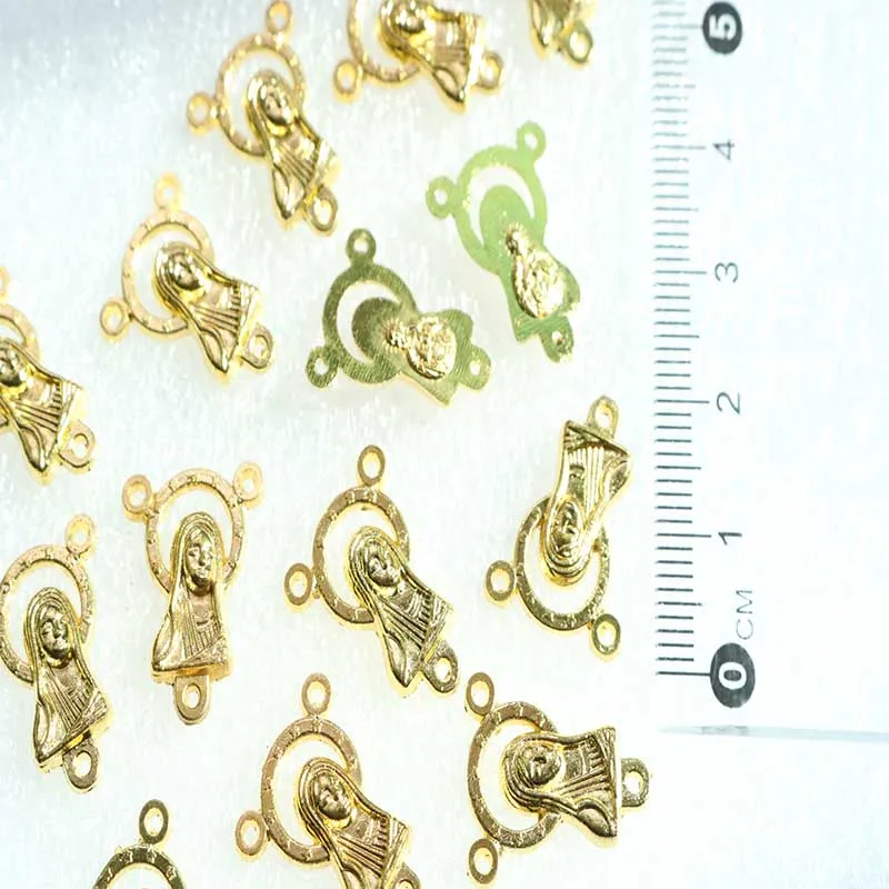100 шт./золотой кулон с крестом Иисуса для цепочки и Розария|Шармы| |