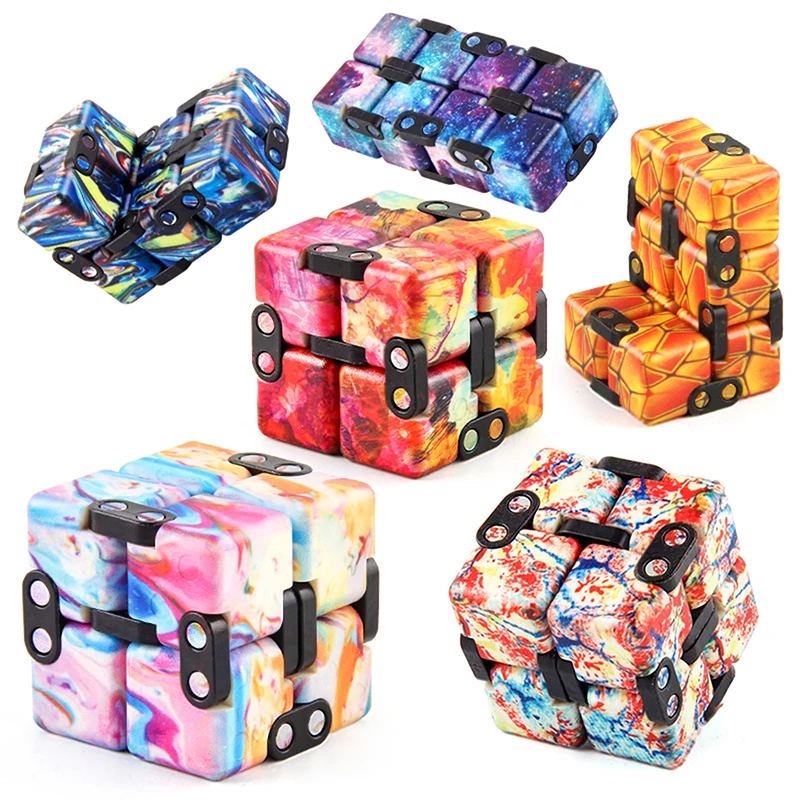 

Creative Decompression Unlimited Cube Solid Color Puzzle Smooth Fun Infinity Cube Toy Funny Hand Game Fidget Toys
