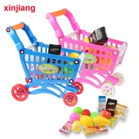 shopping cart with wheels pretend play kitchen set food toys grocery trolley for kids supermarket playset gifts toddlers girls