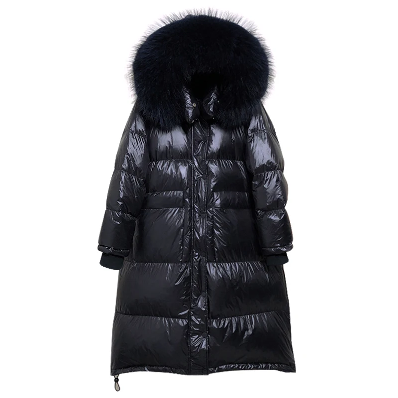 Зимние парки для женщин 2019 белый пуховик на утином пуху плотное теплое пальто с