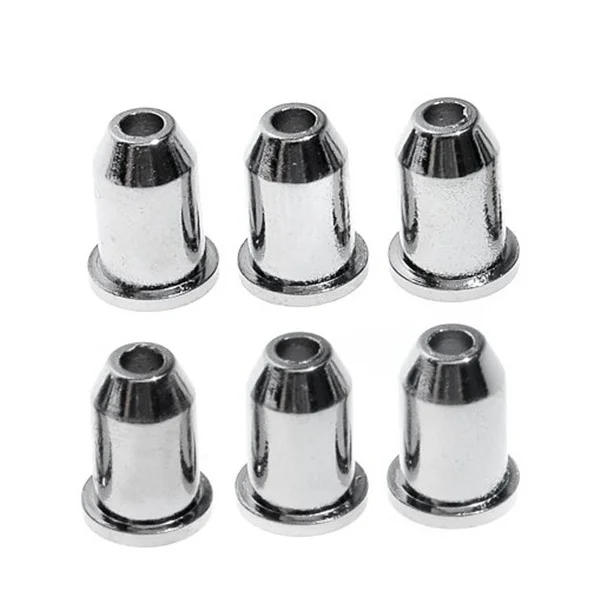 

6pcs Electric Guitar Body String Buckle Mounting Buckle Ferrule Bushing (Silver)
