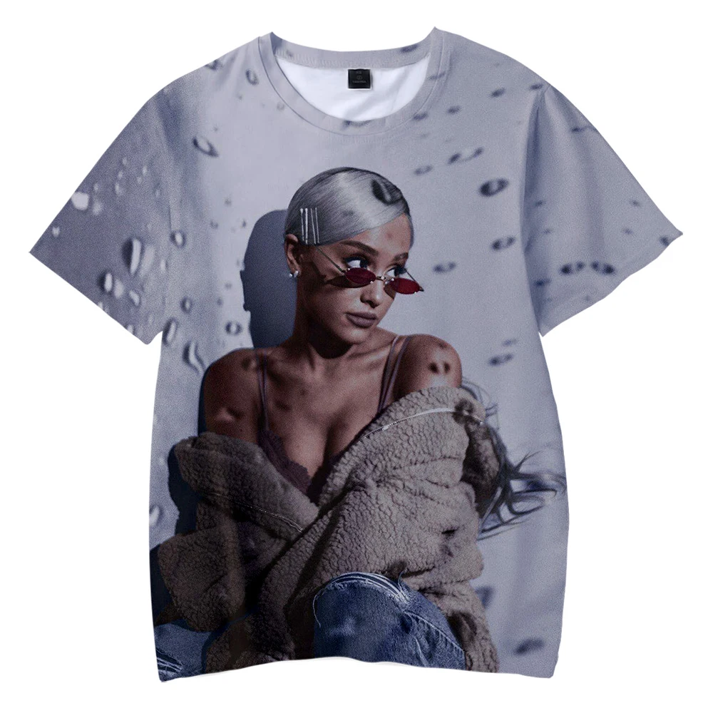 Модная детская футболка Ariana Grande Повседневная летняя с коротким рукавом в стиле