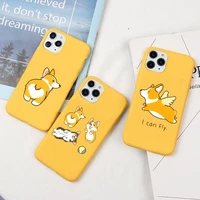 funny phone case for iphone se 12 11 pro 6 6s 7 8 plus x xs max xr cases cute dog corgi soft silicone tpu back cover accessories