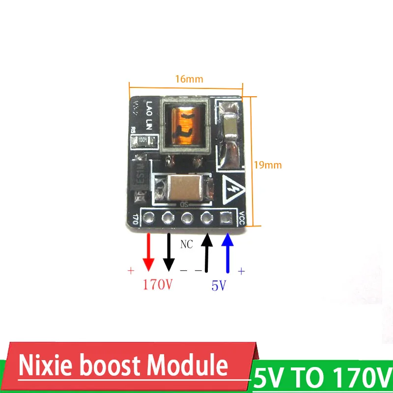 Nixie High Voltage Boost Power Supply Module Board DC 5V - 9V to 170V for Glow clock Tube Magic Eye IN14 IN12 QS30 IN-18 | Инструменты