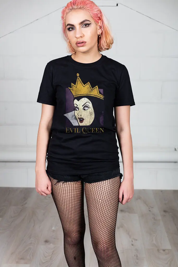 Официальный Дисней злой королевы унисекс футболка Ursula Maleficent Ravenna Белоснежка топы оптом футболка на заказ Environtal печатных Tshi