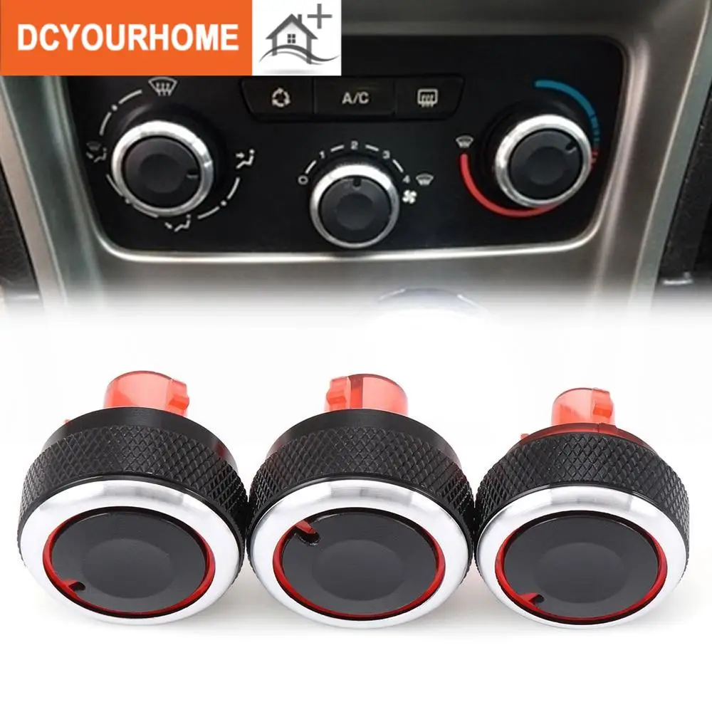 3pc CAR HEATER SWITCH KNOBS BUTTONS FOR PEUGEOT 307 For CITROEN C4 05-10) CLIMATE DIALS FRAME RING A/C CONTROL AIR CON COVER