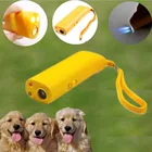 Ультразвуковой тренажер для собак и домашних животных, оборудование для дрессировки, стоп, ультразвуковое, усиленное, питание от батареи, устройство контроля лая, светодиодный