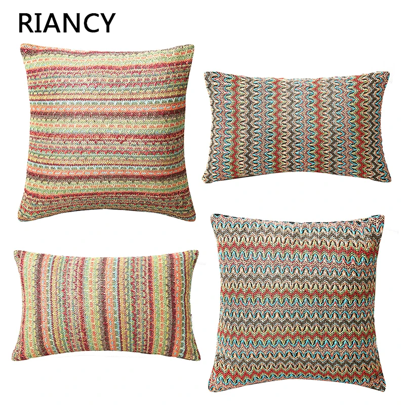 

Linen Cotton Weave Cushion Cover Cotton Canvas Throw Cushion Cover Sofa Home Decorative PillowCover 40863