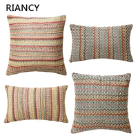 linen cotton weave cushion cover cotton canvas throw cushion cover sofa home decorative pillowcover 40863