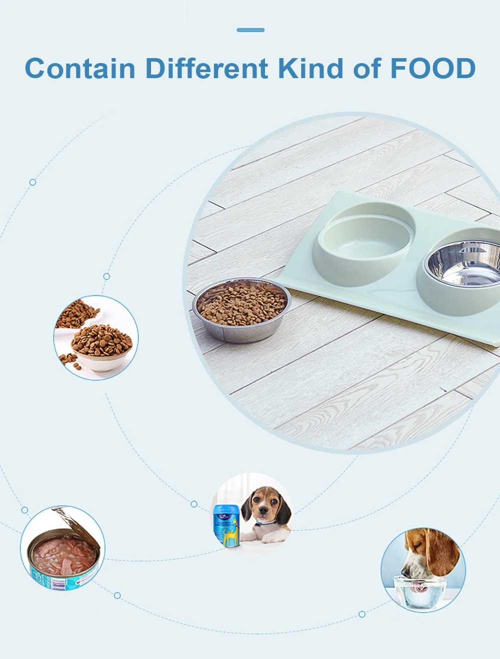 Двойная миска для питомцев Кормушка Для Воды Из Нержавеющей Стали кошек собак