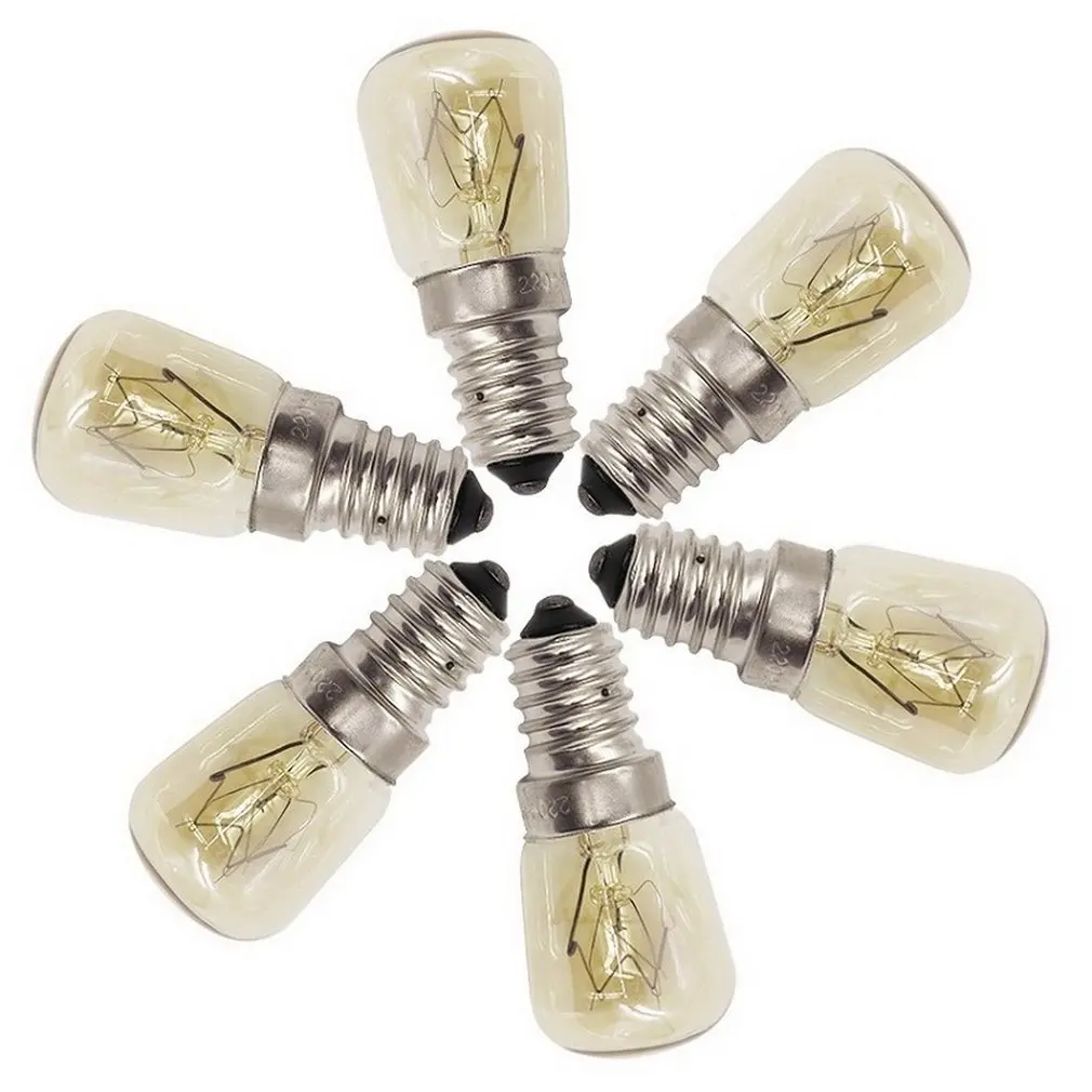 Fırın buhar ampul lamba E14-25w yüksek sıcaklık 300 santigrat derece ekmek makinesi sarı Tungsten ampul Ac220-240v/ac110-120V