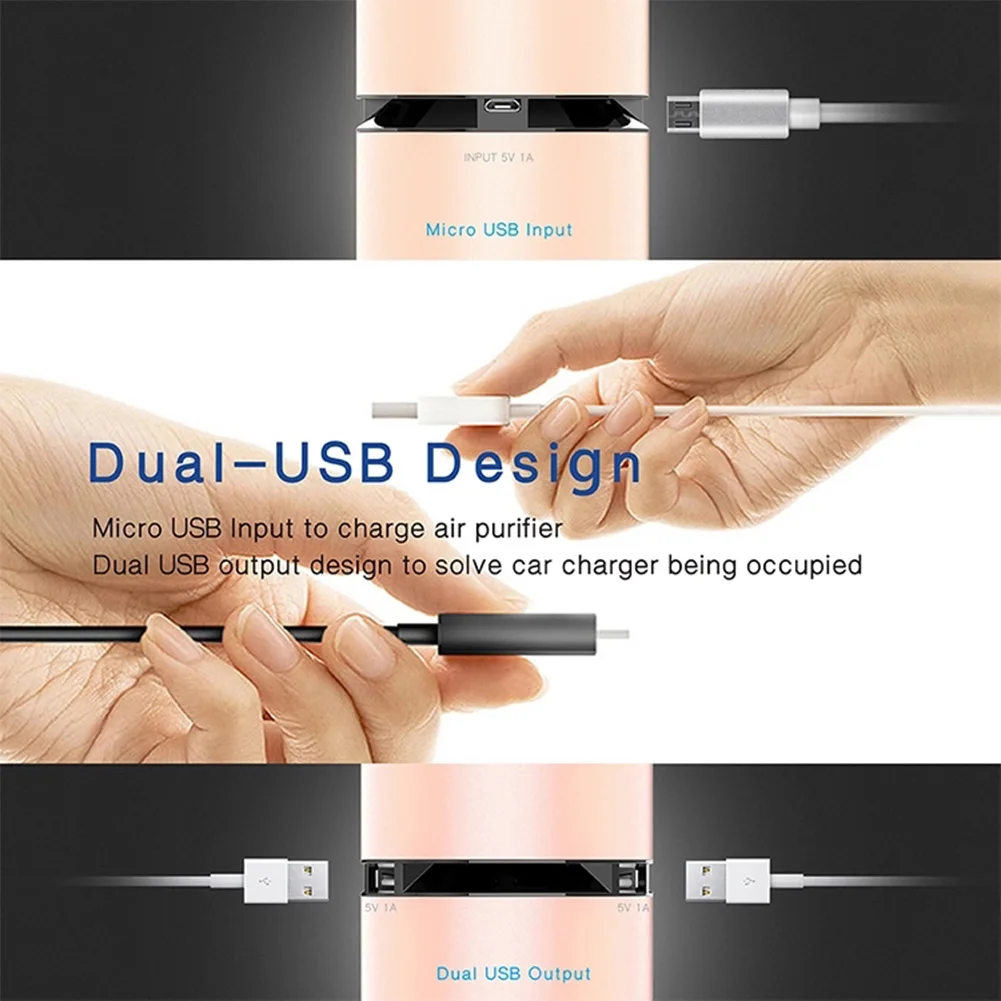 

Car Air Purifier Portable USB Ionizer Aroma Diffuser Formaldehyde Remover Purifier Freshener Negative Ion Air Purifier